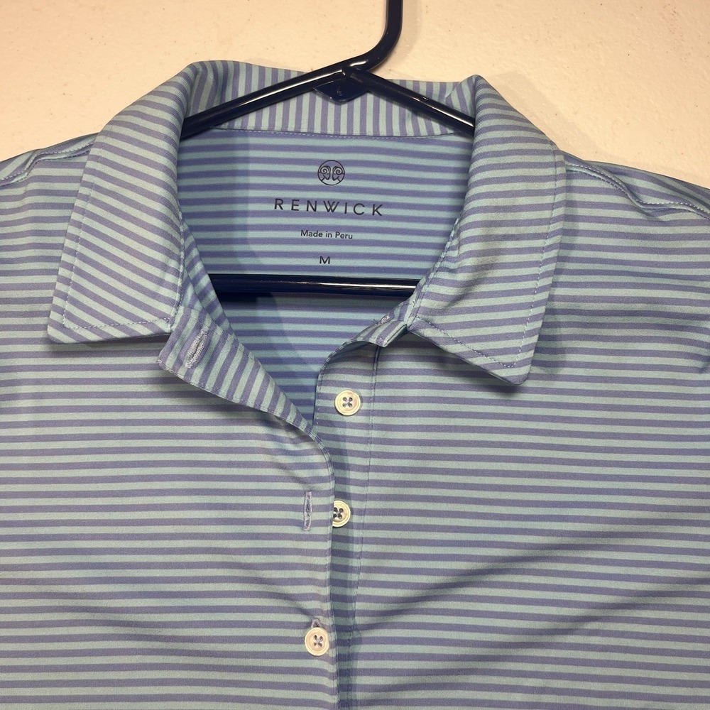 Renwick Stretch Short Sleeve Poly Blend Polo Womens Size M Euc Retail $90